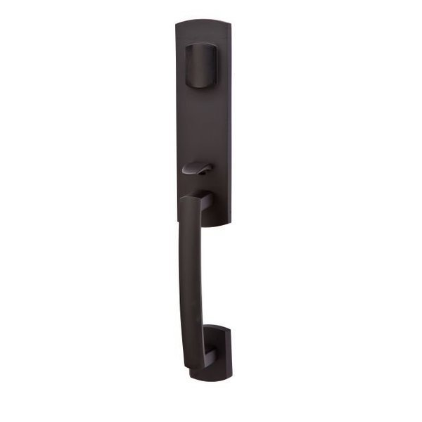 Flat Black Handleset 451822BZEGFB, EMTEK, Mfr# 451822BZEGFB